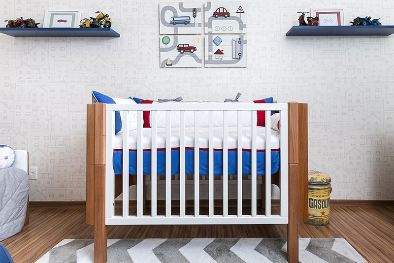 Quarto Infantil Carrinhos Azul Marinho